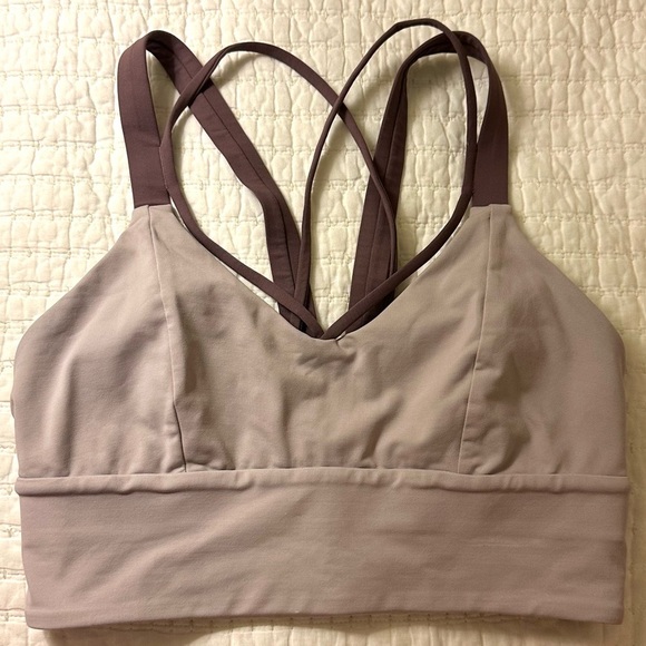 Lululemon Pushing Limits Bra Smoky Blush / Antique Bark Size 6 - Picture 5 of 6